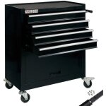 Arebos ? chariot � outils servante roulante 4 tiroirs ? dimensions 62x33x76cm ? acier robuste avec glissi�res ...