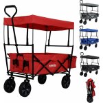 Arebos - chariot pliable avec toit chariot de transport 2x poches en filet et 1x poche ext�rieure pliable ...