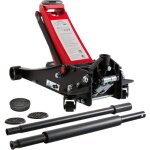 Arebos - cric hydraulique 3 tonnes - 75 - 505 mm - dual pompe - avec 3 patins - tige de levier - noir ...