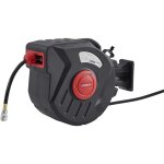 Arebos - dvidoir enrouleur de tuyau  air comprim automatique 15m noir