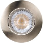 Aric - spot k8 encastr� basculant 20� nickel led int�gr�e 8 watts 3000k 680lm ugr 22 dimmable 50536