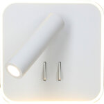 Arlux jazz applique int�rieure carr� 11w 770lm 2700k blanc + liseuse 3w 210lm - 114118 2007. 00 eur