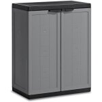 Armoire basse gris noir 68x39x85h cm. gai