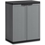 Armoire basse gris noir 68x39x85h cm. gai