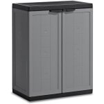 Armoire basse gris noir 68x39x85h cm. gai