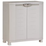 Armoire basse de rangement en rsine plastiken - 2 grandes tageres - l 90 x p 45 x h 100 cm - gamme ...