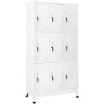 Inlife armoire  casiers avec 9 compartiments acier 90x45x180 cm gris