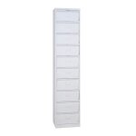 Jamais utilise] armoire colonnes � clapets 10 cases mti en t�le galvanis� gris l41xh198xp35cm - fdc10 ...