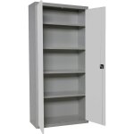 Simonrack - armoire m�tallique balai 1800x600x400 mm, 2 porte, 4 �tag�res, gris / blanc - simonlocker ...