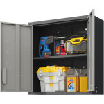 Armoire murale m�tallique verrouillable avec �tag�re r�glable pour garage atelier et bureau 77 cm