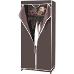 Costway - armoire de rangement penderie en tissu 1 etagre portable 75x50x170cm brun
