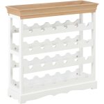 Armoire � vin casier � bouteilles pour 24 bouteilles 70 x 22, 5 x 70, 5 cm mdf blanc dec024258