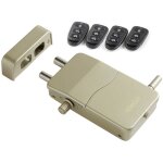 Arregui - ci10 - al verrou �lectronique, serrure invisible avec alarme sonore, 4 t�l�commandes, dor�e ...
