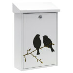 Arregui premium e5601 - bir bo�te aux lettres individuelle en acier avec s�rigraphie � birds �, taille ...