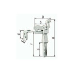 Alberts - gah arr�t de porte fonte grise galv. 6, 5mm - 412814