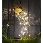 Arrosoir solaire � led avec piquet de terre - 21 x 16 cm - �clairage d�coratif de jardin 40 led en blanc ...
