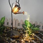 Arrosoir solaire lumi�re, lanterne cascade led ext�rieure d�corative, arrosoir d'art de jardin, lampe, ...