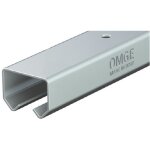 Omge - art 10. 030 rail de tringle en acier galvanisa de 3 m pour portes coulissantes