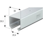 Omge - art 20 rail 3 mt tige en acier galvanisa pour portes coulissantes