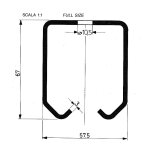 Omge - art 250 rail de rail en acier galvanisa de 3 m pour portes coulissantes