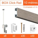 Arti teq - cimaise box artiteq click �co - kit accrochage tableau 10 m�tres , alu bross�