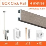 Arti teq - cimaise box artiteq click �co - kit accrochage tableau 4 m�tres , alu bross�