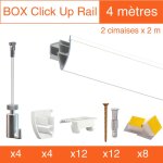 Arti teq - cimaise box artiteq click up plafond premium - kit accrochage tableau 4 m�tres