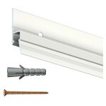 Arti teq - cimaise deco rail 200 cm + vis & chevilles multimatriaux - cimaise tableau arti
