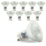 Arum lighting ? lot de 10 ampoules gu10 5w 470 lm ? �quivalent 50w ? temp�rature de couleur 4000k ? angle ...