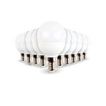 Lot de 10 ampoules led e14 mini globe 5. 5w 470 lumens eq 40w temprature de couleur: blanc chaud 2700k ...