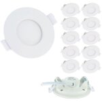 Arum lighting ? lot de 10 spots encastrables 3w led panel extra - plat ? lumi�re blanche neutre 4000k ...