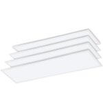 Arum lighting - lot de 4 dalles lumineuses led 40w 1200 x 300 mm temprature de couleur: blanc neutre ...