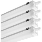 Arum lighting - lot de 4 reglettes led etanche panama 120cm 40w ip65 interconnectable temp�rature de ...