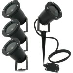 Lot de 4 spots piquets extrieur ip65 pour led gu10 clairage de jardin gabin