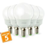 Lot de 5 ampoules led e14 5. 5w p45 température de couleur: blanc chaud 2700k Lot de 5 ampoules led e14 5. 5w p45 température de couleur: blanc chaud 2700k