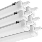 Arum lighting - lot de 6 reglettes led etanche panama 120cm 40w ip65 interconnectable temprature de ...