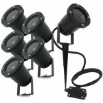 Lot de 6 spots extrieurs arum lighting a piquet pour led gu10 - clairage de jardin