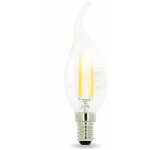 Ampoule led flamme e14 4w filament temprature de couleur: blanc chaud 2700k