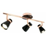 Plafonnier hampton 3 spots gu10 noir mat - or rose Plafonnier hampton 3 spots gu10 noir mat - or rose