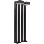 Aslo - lot de 2 bornes de jardin eclairage led solaire ext�rieur 100 lm autonomie 3 nuits ip54