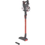Aspirateur balai - hoover hf122ah - 22 v - 40 min - 0, 9 l - rouge / gris