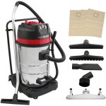 Aspirateur industriel 80l eau et poussi�re 5 accessoires nettoyage commercial 3000w moteur triple acier ...