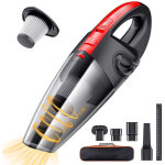 Vurahome - aspirateur � main, rechargeable 3500pa aspirateur de voiture puissant avec filtre lavable