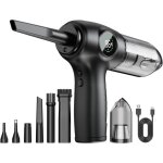 Aspirateur � main sans fil, 3 in 1 aspirateur voiture avec 90000 rpm, affichage led et 5 buses commutables ...