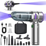 Aspirateur voiture 4 en 1 puissant 28000 pa aspirateur � main sans fil 3 vitesses 240 000 tr / min pour ...