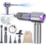 Aspirateur voiture puissant sans fil, 4 - en - 1 aspirateur � main mini portable, 16000pa multifonctionnel ...