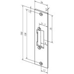 Assa abloy - plaque de frappe plate 21c inox ma rect. b. 34xl. 150mm din gauche / droit