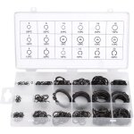 Assortiment de 300 anneaux �lastiques e - clip, kit de circlips noirs, ensemble d'anneaux �lastiques ...