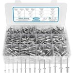 Assortiment de 500 rivets pop, 14 rivets en aluminium de tailles sae (3 / 32 , 1 / 8 , 5 / 32 , 3 / 16 , ...