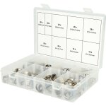 Assortiment de colliers de serrage � oreilles, � 5, 8 - 21mm, 170 pi�ces